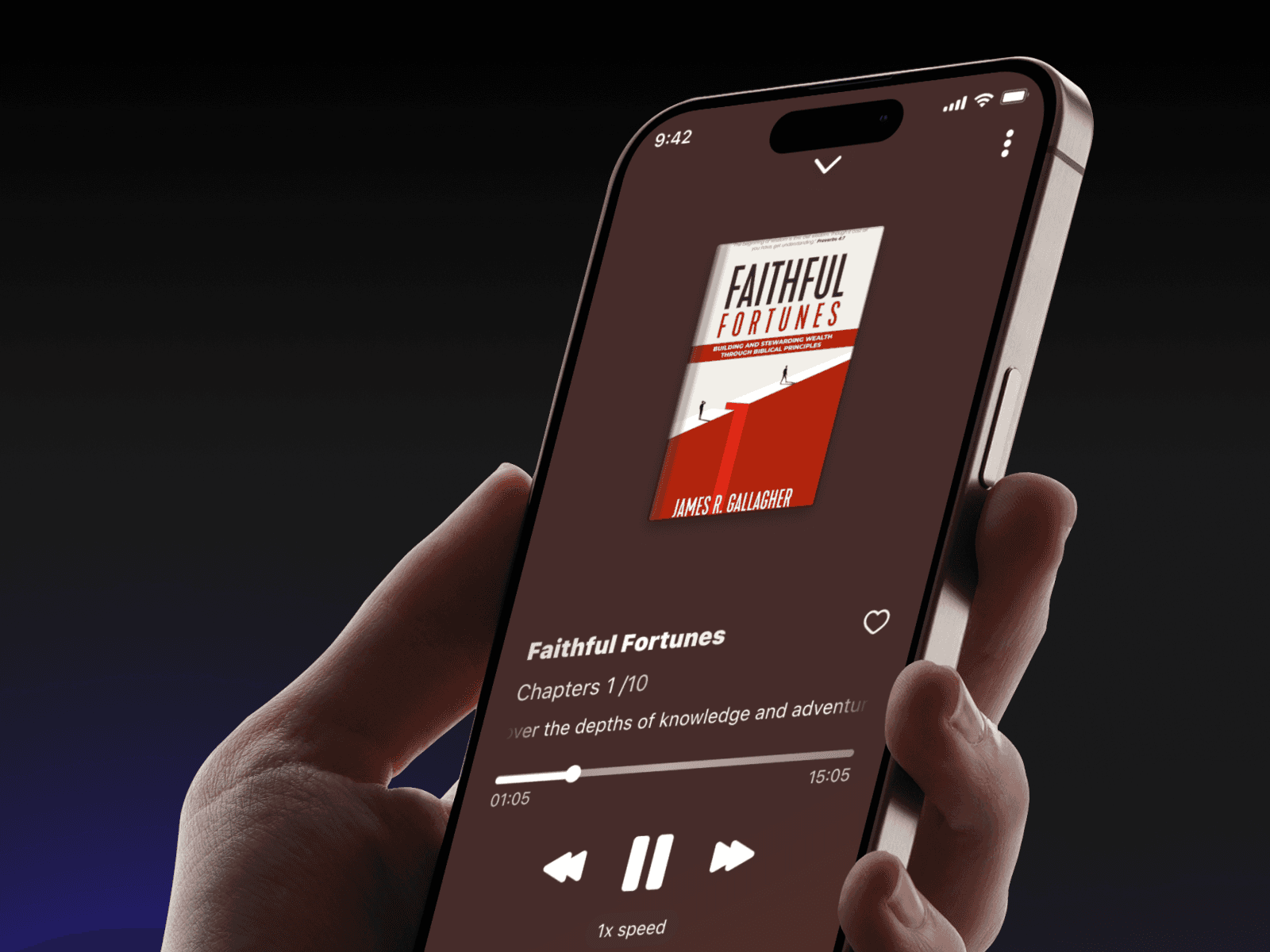 Spickor audio player on iPhone